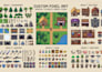 2d topdown, isometric game asset and props game icons items level assets design